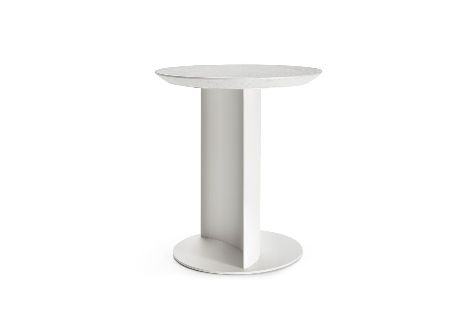 Tall and round side table for a sofa Bao Monocolonna