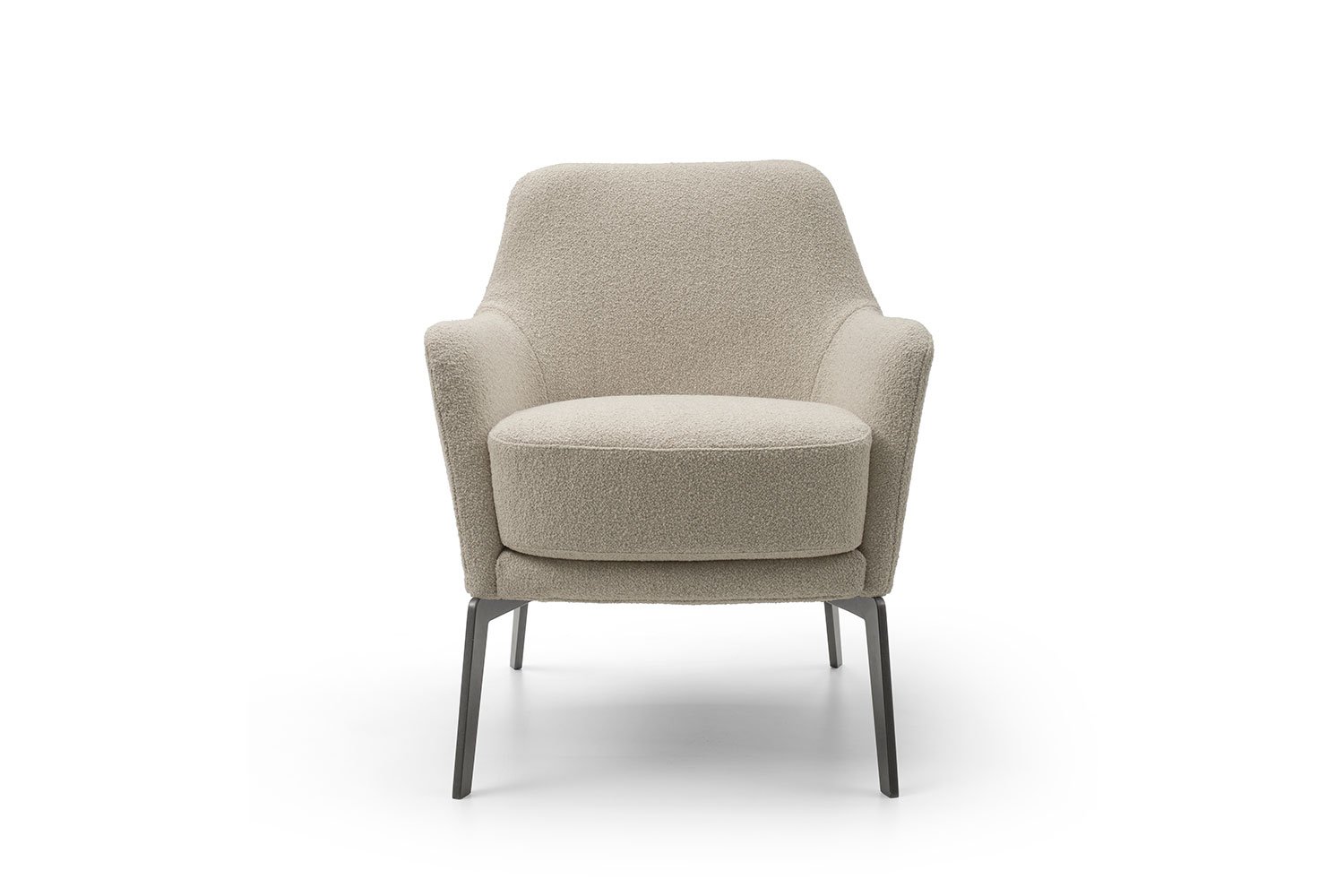 Narrow armchair with metal legs Claretta