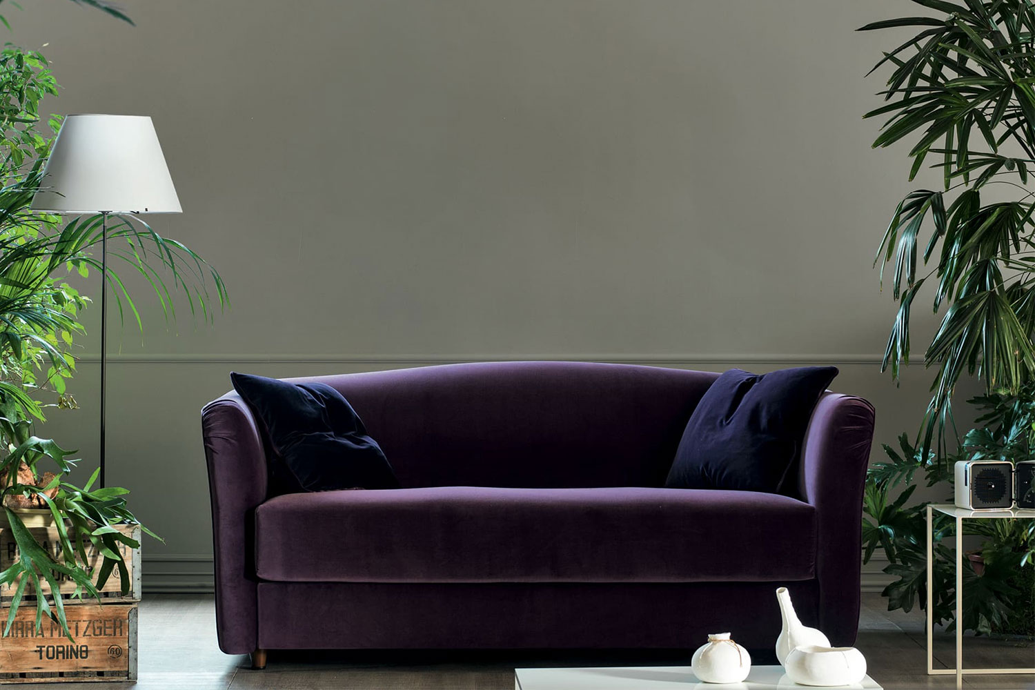 2-3 seater art deco style sofa bed Valentino