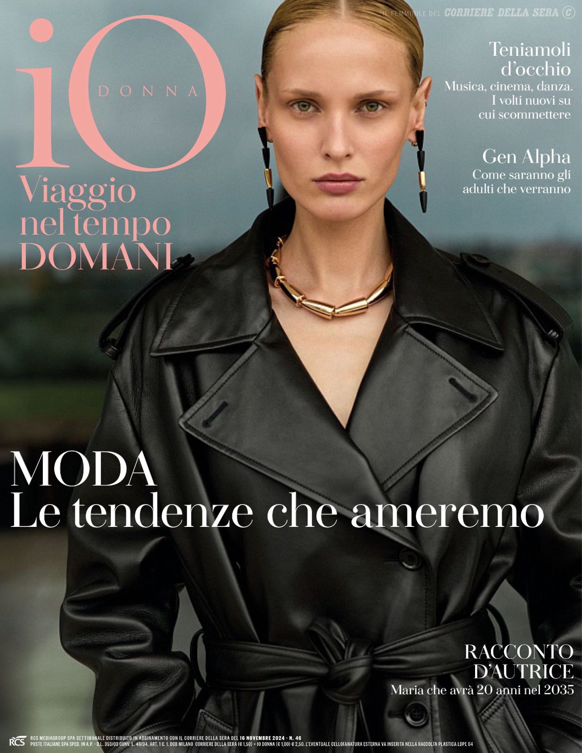 Copertina della rivista italiana iO Donna 11/2024