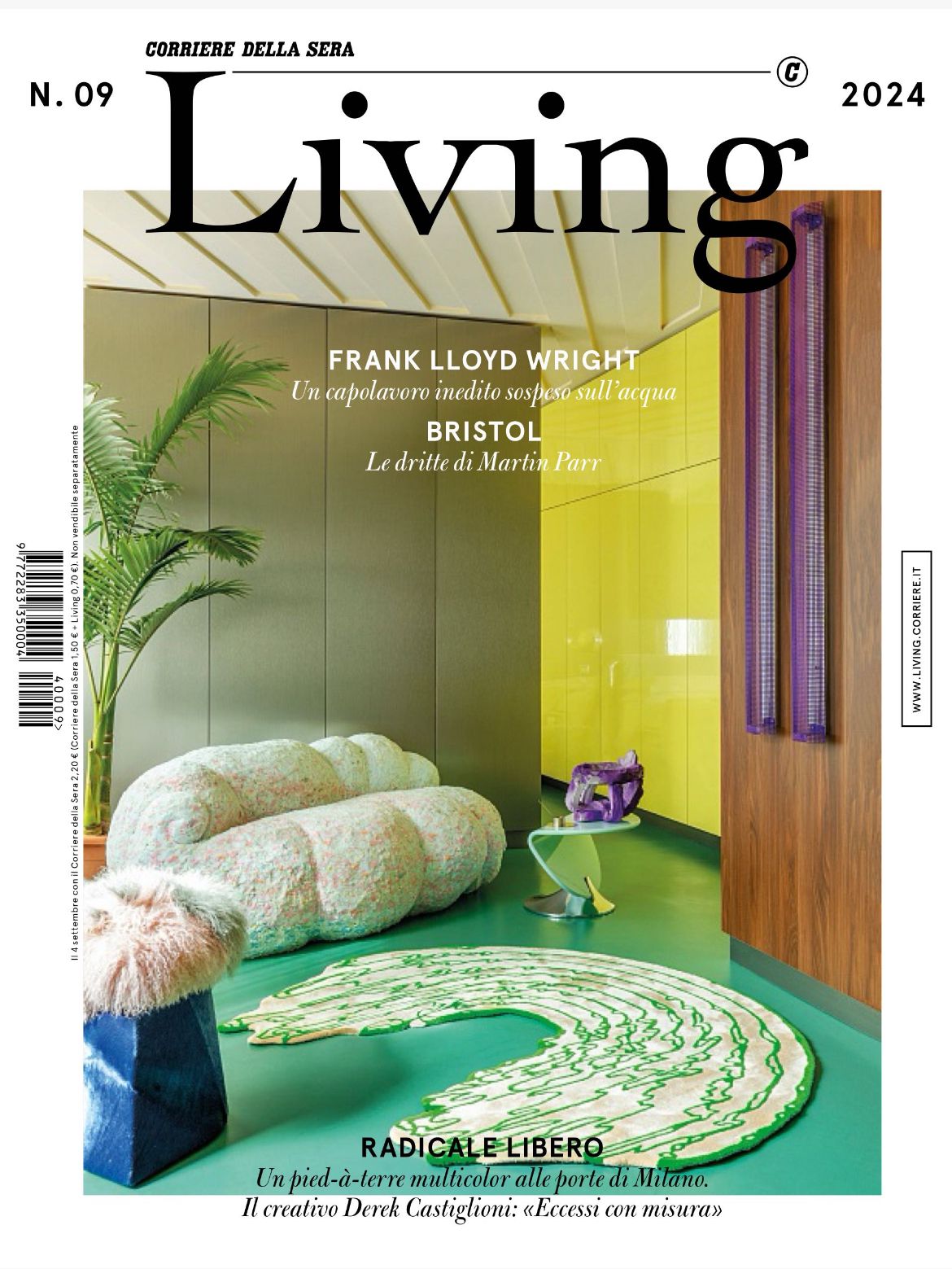 Copertina della rivista italiana Living 09/2024