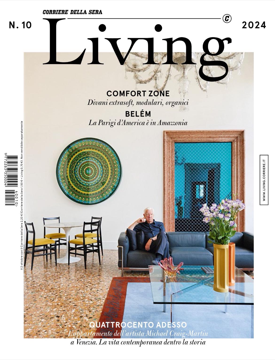 Copertina della rivista italiana Living 10/2024
