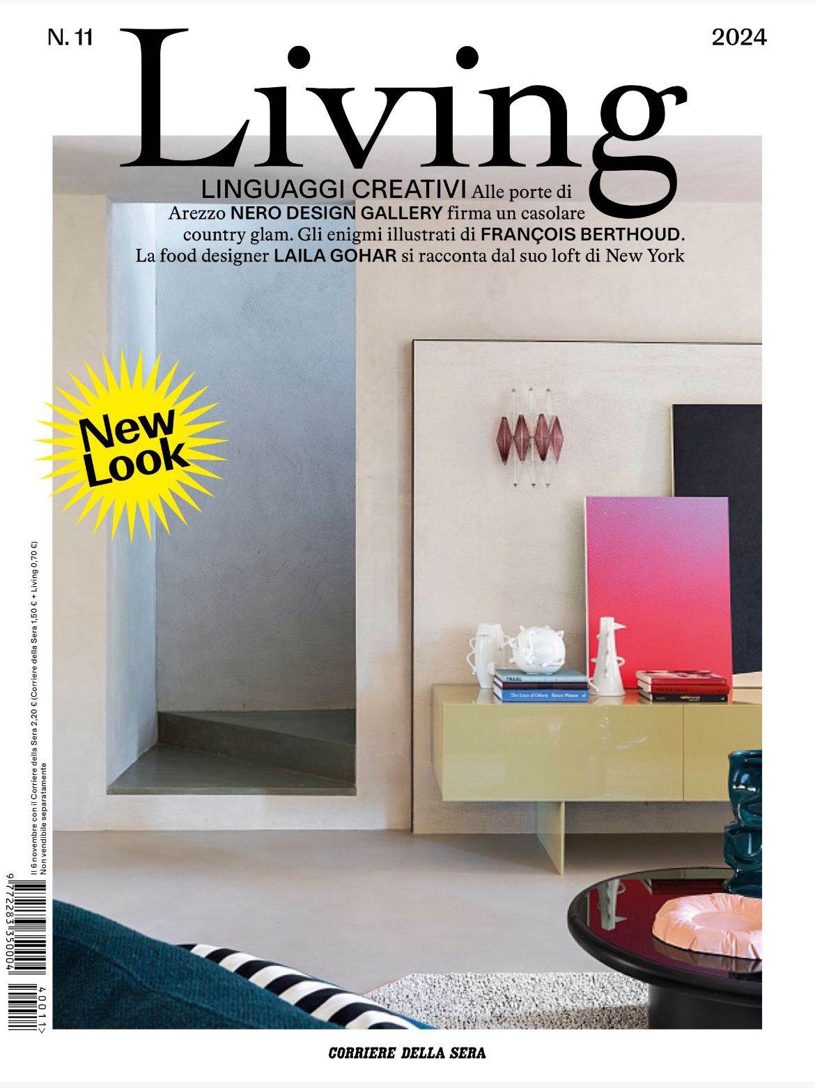Copertina della rivista italiana Living 11/2024