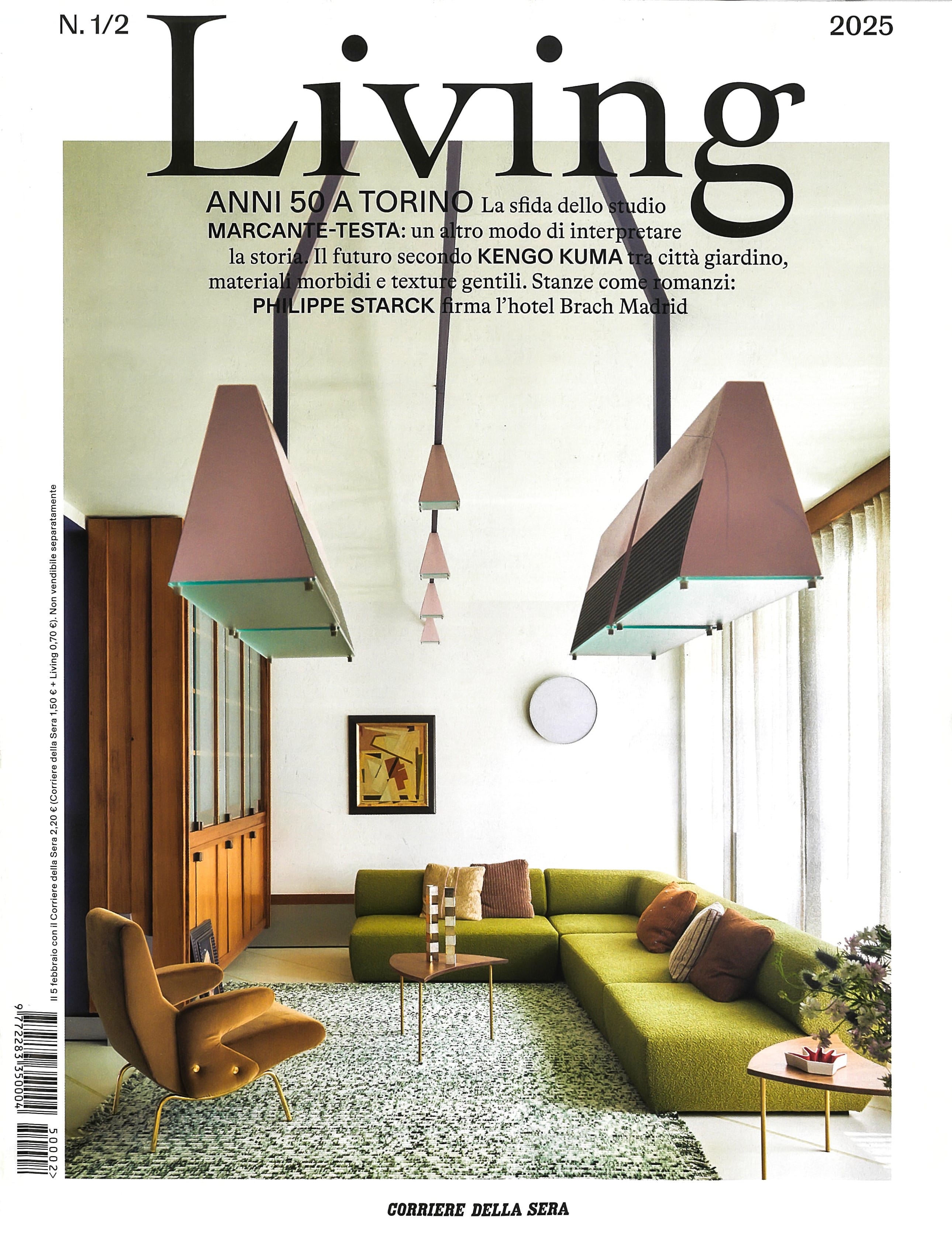 Copertina della rivista italiana Living 02/2025