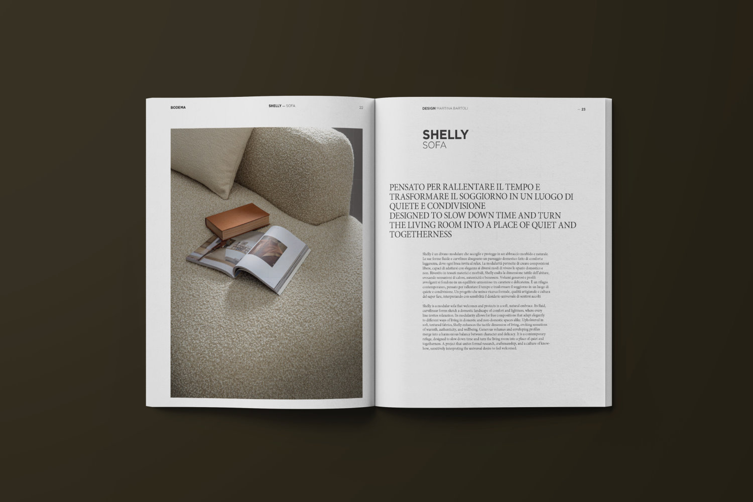 Pagina interna del catalogo Interior Matters di Bodema