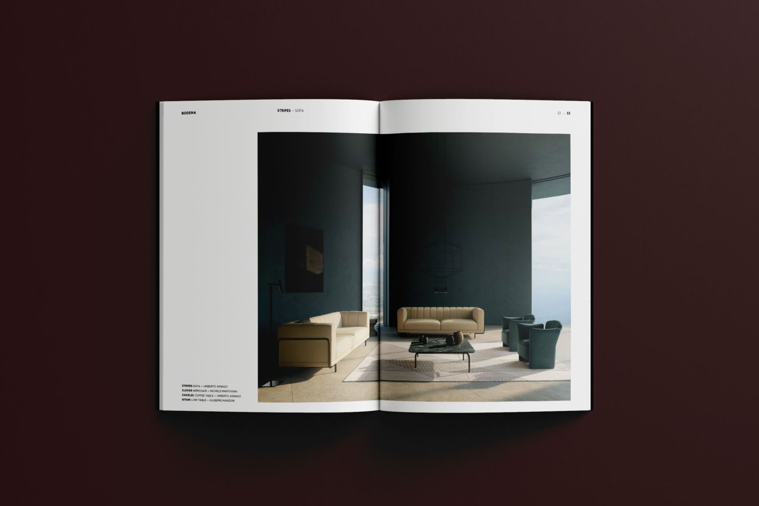 Pagina interna del catalogo Interior Matters di Bodema