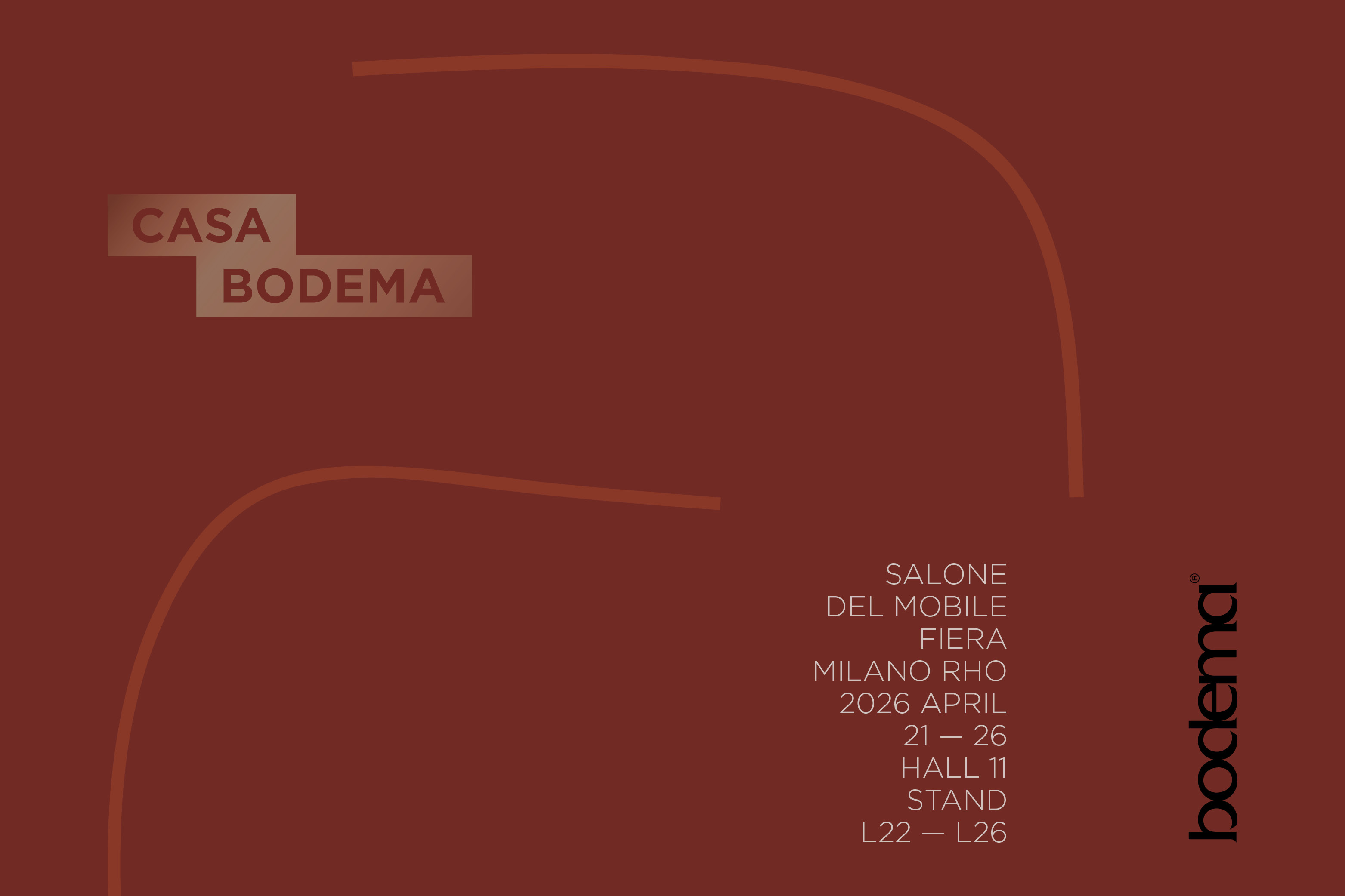 Locandina di Bodema al Salone del Mobile 2026